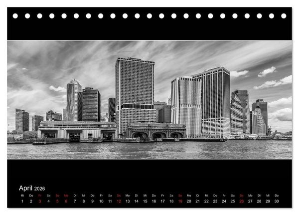 Produktbild: NEW YORK CITY H&ouml;hepunkte im Panoramaformat (Tischkalender 2026 DIN A5 quer), CALVENDO Monatskalender