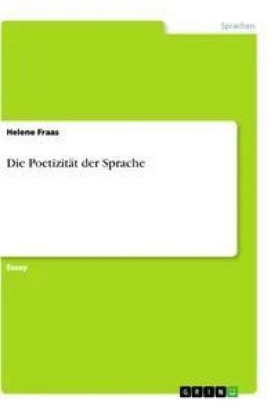 Produktbild: Die Poetizit&auml;t der Sprache