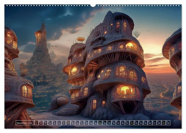 Produktbild: Die Fantasie als Architekt (Wandkalender 2026 DIN A2 quer), CALVENDO Monatskalender