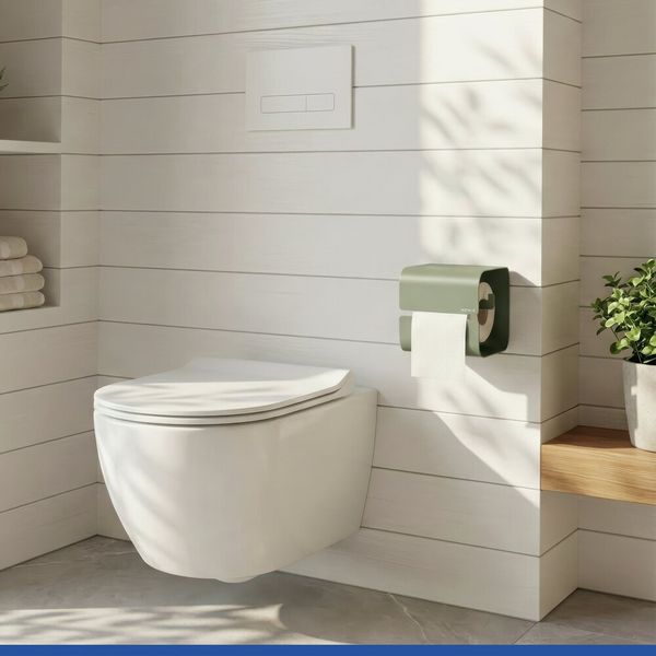 Produktbild: Turbo-Loc&reg; Toilettenpapierhalter Mod. Lizan Gr&uuml;n, Befestigen ohne Bohren