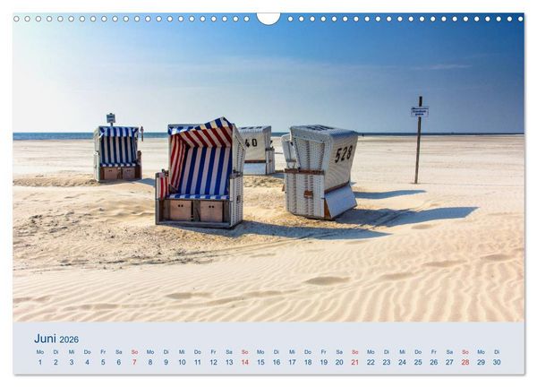 Produktbild: Nordseek&uuml;ste Am Strand von Sankt Peter-Ording (Wandkalender 2026 DIN A3 quer), CALVENDO Monatskalender