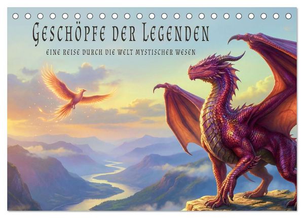 Produktbild: Gesch&ouml;pfe der Legenden - Eine Reise durch die Welt mystischer Wesen (Tischkalender 2027 DIN A5 quer), CALVENDO Monatskalender