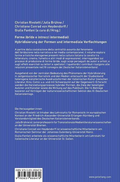 Produktbild: Forme ibride e intrecci intermediali / Hybridisierung der Formen und intermediale Verflechtungen