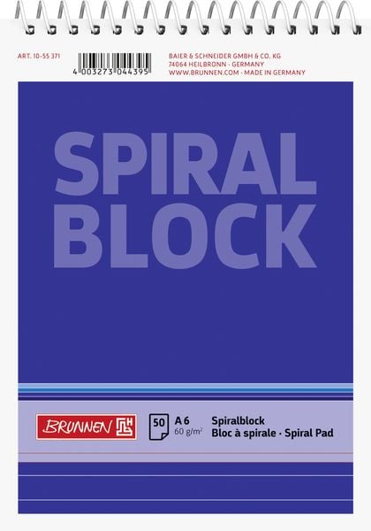 Produktbild: Brunnen Spiralnotizblock A6 lin 50Bl