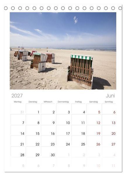 Produktbild: Tischplaner 2027 - Baltrum - Momente einer Reise (A5 Tischkalender zum Aufstellen) CALVENDO