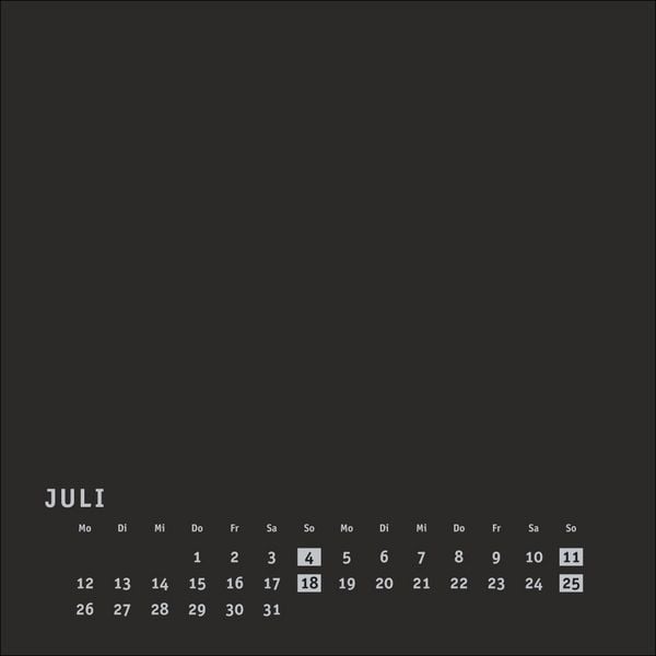 Produktbild: Premium-Bastelkalender schwarz klein 2027