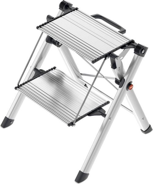 Produktbild: Hailo MK80 ComfortLine 4310-100 Aluminium Klapptritt klappbar Arbeitsh&ouml;he (max.): 2.4 m Silber, Schwarz 3.6 kg