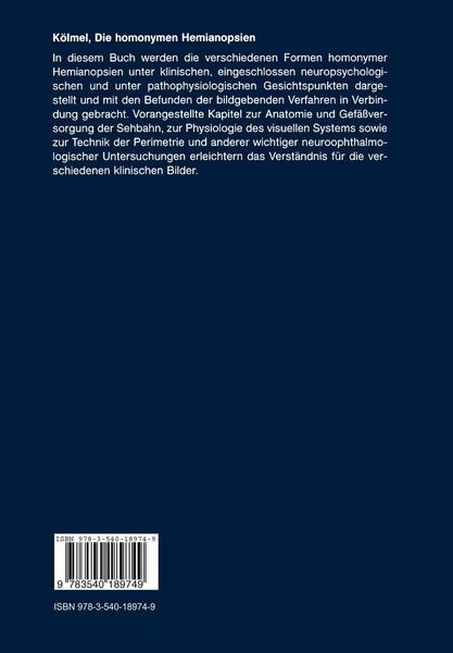 Produktbild: Die homonymen Hemianopsien