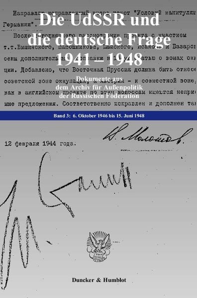 Produktbild: Die UdSSR und die deutsche Frage 1941&ndash;1948.