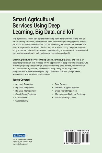 Produktbild: Smart Agricultural Services Using Deep Learning, Big Data, and IoT