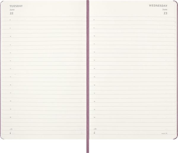 Produktbild: Moleskine 12 Monate Tageskalender 2027, Large/A5, 1 Tag = 1 Seite, fester Einband, Majest&auml;tisches Pink