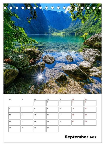Produktbild: Berchtesgadener Land - Faszination zwischen Watzmann und K&ouml;nigssee (Tischkalender 2027 DIN A5 hoch), CALVENDO Monatskalender