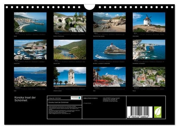 Produktbild: Korsika Insel der Sch&ouml;nheit (Wandkalender 2026 DIN A4 quer), CALVENDO Monatskalender