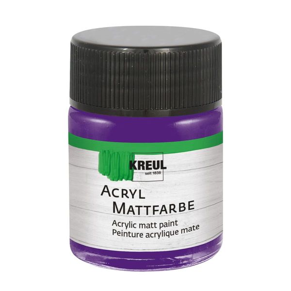 KREUL Acryl Mattfarbe violett 50ml Glas