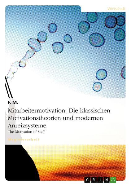 Mitarbeitermotivation: Die klassischen Motivationstheorien und modernen Anreizsysteme, Taschenbuch von F. M., GRIN, 9783640349920