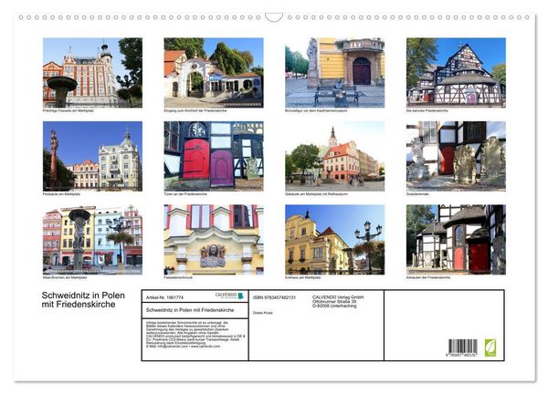 Produktbild: Schweidnitz in Polen mit Friedenskirche (Wandkalender 2026 DIN A2 quer), CALVENDO Monatskalender