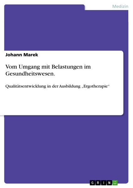 Produktbild: Vom Umgang mit Belastungen im Gesundheitswesen.