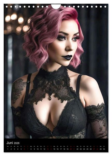 Produktbild: Wundersch&ouml;ne Gothic Divas (Wandkalender 2026 DIN A4 hoch), CALVENDO Monatskalender