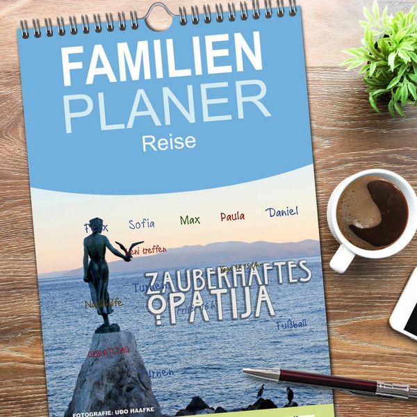 Produktbild: Familienplaner 2026 - Zauberhaftes Opatija mit 5 Spalten (Wandkalender, 21 x 45 cm) CALVENDO