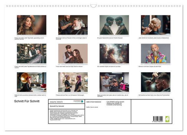 Produktbild: Schnitt F&uuml;r Schnitt (Wandkalender 2026 DIN A2 quer), CALVENDO Monatskalender