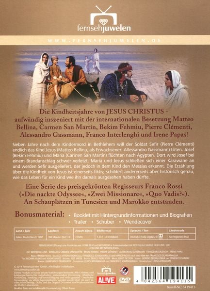 Produktbild: Ein Kind mit Namen Jesus - Die komplette Miniserie (2 DVDs) (Fernsehjuwelen)