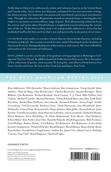 Produktbild: The Best American Poetry 2004