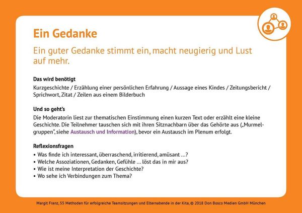 Produktbild: 55 Methoden f&uuml;r erfolgreiche Teamsitzungen und Elternabende in der Kita