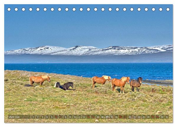 Produktbild: Island - Landschaften, Natur und Licht (Tischkalender 2026 DIN A5 quer), CALVENDO Monatskalender