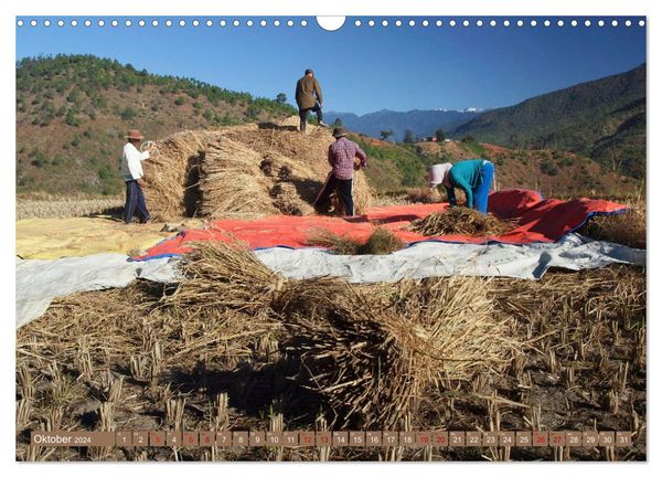 Bhutan - Frieden und Glück im Himalaya (Wandkalender 2024 DIN A3 quer), CALVENDO Monatskalender
