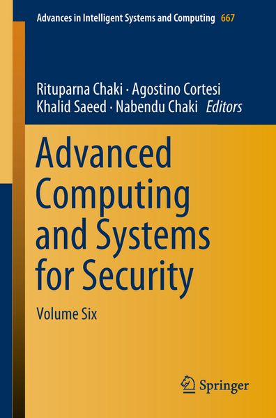 Produktbild: Advanced Computing and Systems for Security