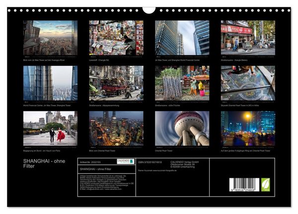 Produktbild: SHANGHAI - ohne Filter (Wandkalender 2026 DIN A3 quer), CALVENDO Monatskalender
