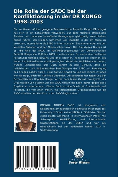 Produktbild: Die Rolle der SADC bei der Konfliktl&ouml;sung in der DR KONGO 1998-2003