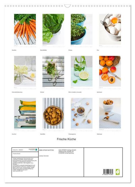 Produktbild: Frische K&uuml;che (Wandkalender 2026 DIN A2 hoch), CALVENDO Monatskalender