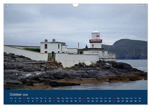 Produktbild: Irish Lighthouses - Beacons along Ireland's wild coast (Wall Calendar 2026 DIN A3 landscape), CALVENDO 12 Month Wall Calendar