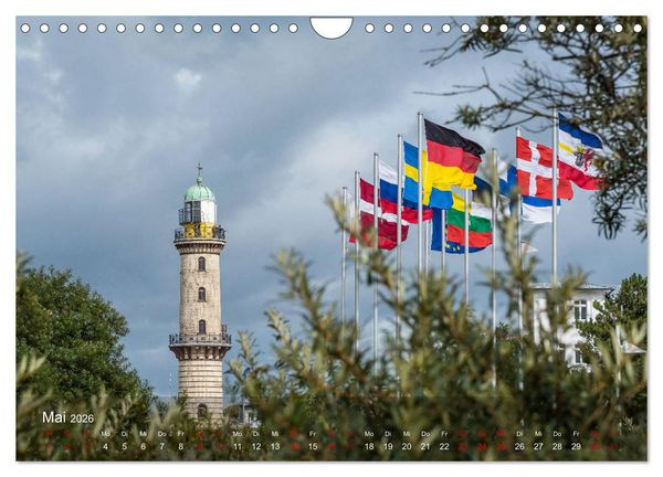Produktbild: Die sch&ouml;nsten Leuchtt&uuml;rme - Deutsche Ostsee (Wandkalender 2026 DIN A4 quer), CALVENDO Monatskalender