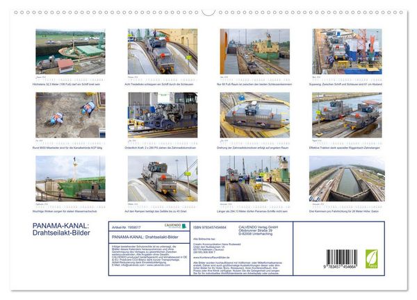 Produktbild: PANAMA-KANAL: Drahtseilakt-Bilder (hochwertiger Premium Wandkalender 2026 DIN A2 quer), Kunstdruck in Hochglanz