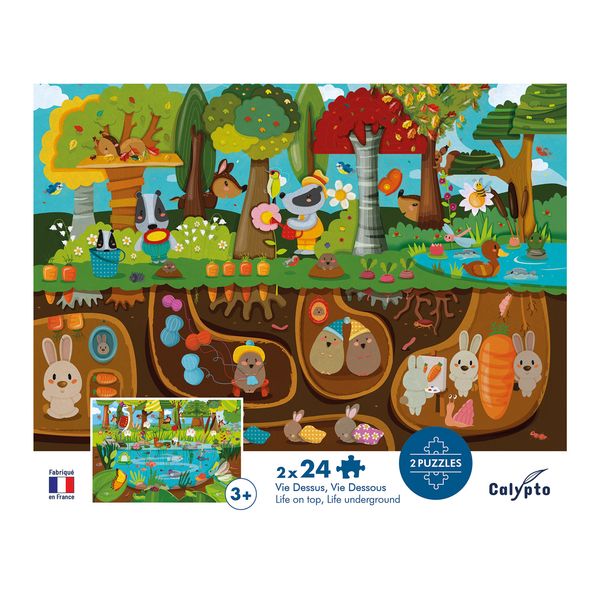 Produktbild: Calypto Waldtiere 2x24 Teile Puzzle