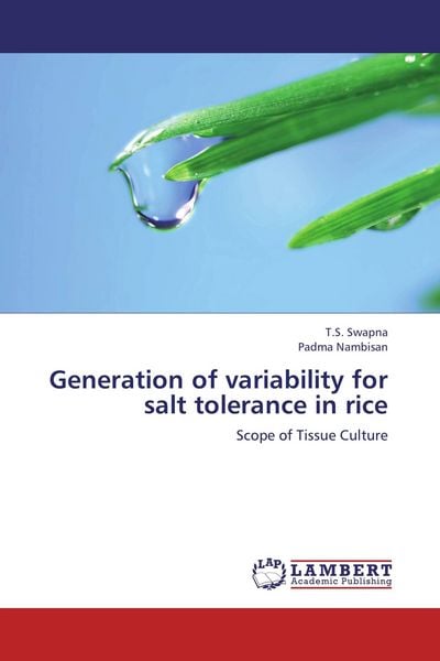 Produktbild: Generation of variability for salt tolerance in rice