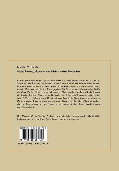 Produktbild: Ideale Punkte, Monaden und Nichtstandard-Methoden