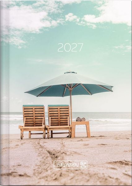 Produktbild: BRUNNEN 1073115027 Taschenkalender Mod. 731 2027 "Sunbeds" A6, Papier