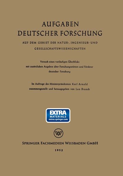 Produktbild: Aufgaben Deutscher Forschung