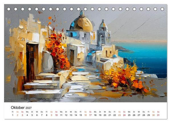 Produktbild: Mediterrane Eleganz (Tischkalender 2027 DIN A5 quer), CALVENDO Monatskalender