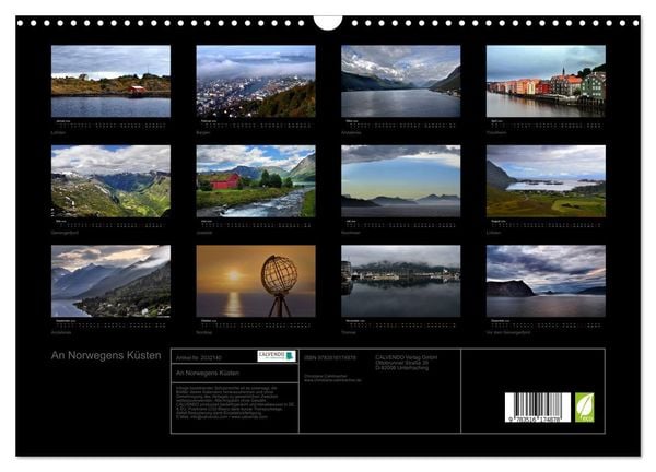 Produktbild: An Norwegens K&uuml;sten (Wandkalender 2026 DIN A3 quer), CALVENDO Monatskalender