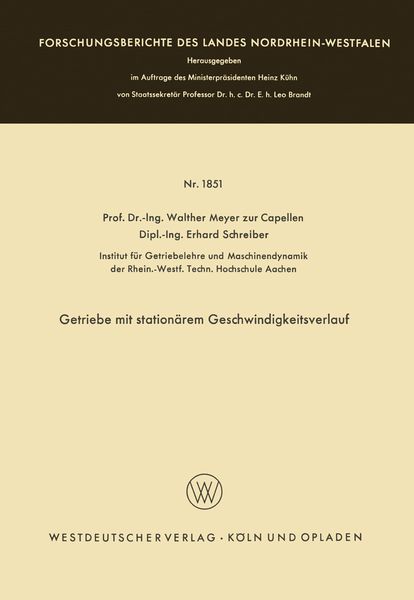 Produktbild: Getriebe mit station&auml;rem Geschwindigkeitsverlauf