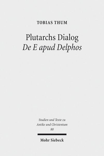 Produktbild: Plutarchs Dialog De E apud Delphos