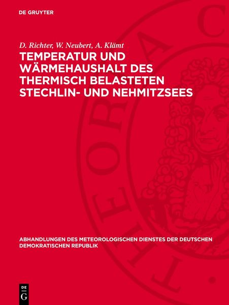 Produktbild: Temperatur und W&auml;rmehaushalt des thermisch belasteten Stechlin- und Nehmitzsees