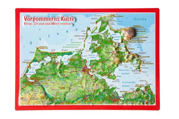 Produktbild: Reliefpostkarte Vorpommern K&uuml;ste