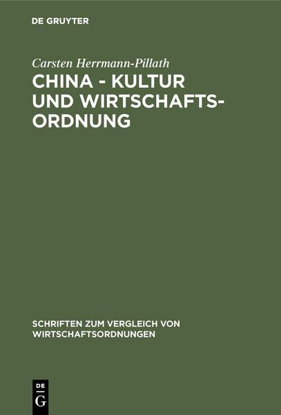 Produktbild: China - Kultur und Wirtschaftsordnung