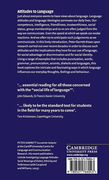 Produktbild: Attitudes to Language