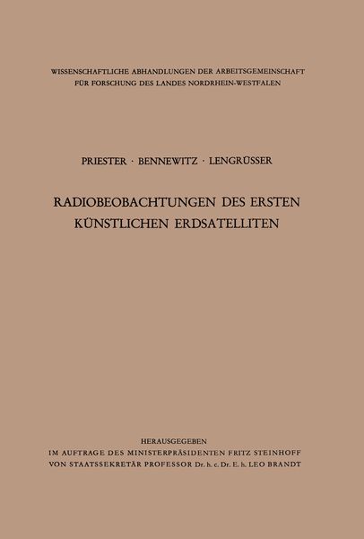 Radiobeobachtungen des ersten knstlichen Erdsatelliten" online kaufen